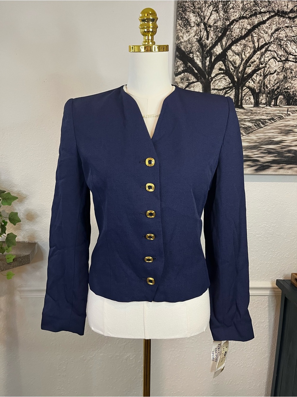 NWT Vintage Doncaster Navy Blazer with Gold Buttons